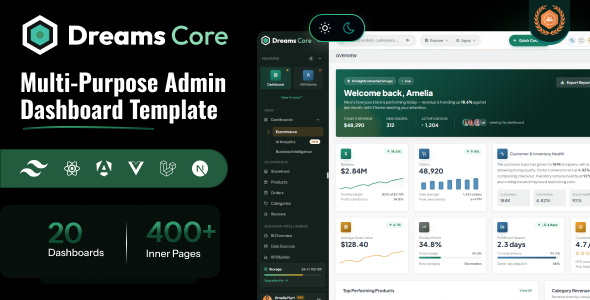 Stylelib_Themes's tweet photo. Dreams Core – Multi Purpose Tailwind CSS Admin HTML Template
⠀
More info / Download 👇 
https://t.co/WBFzFqsFT8

#sitetemplates #ecommerce #admintemplates #finance #dashboard #rtl #saas #admintemplate #crm #healthcare #accounting #darkmode #analytics #tailwindcss https://t.co/yQNlP4L5MQ