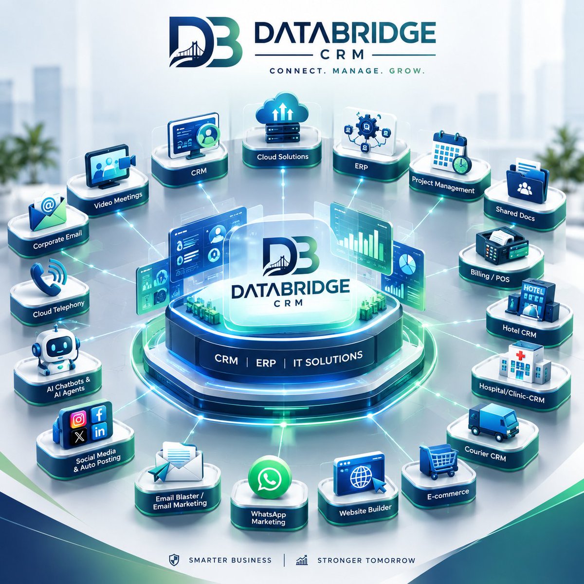 Databridge_crm's tweet photo. 🚀 One platform. Endless possibilities.

CRM, ERP, IT Solutions, Marketing &amp; more — DataBridge CRM connects everything your business needs. 💼

Connect. Manage. Grow.

#DataBridgeCRM #CRM #BusinessSolutions https://t.co/9cebM6znEW