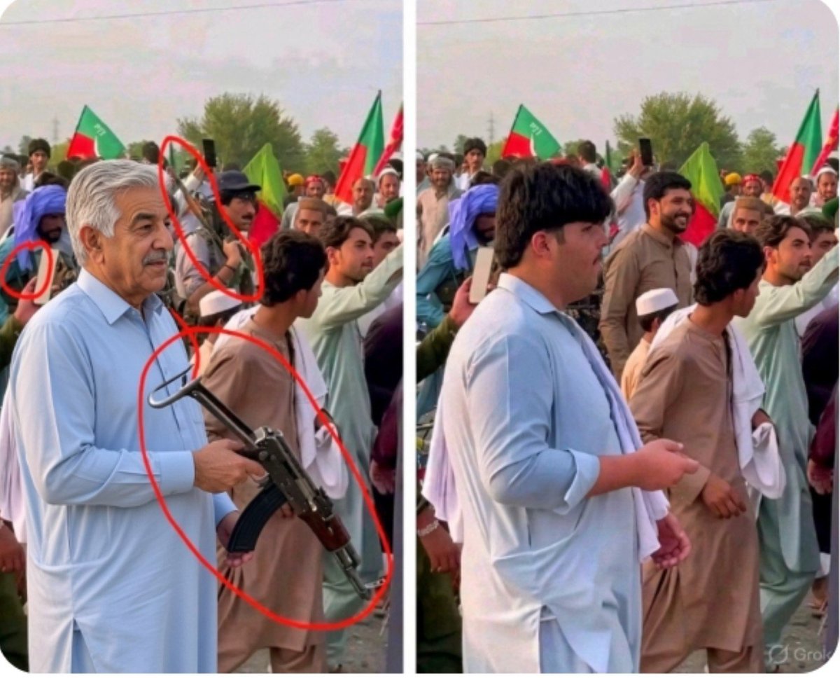 Rana_Nisar_TTS's tweet photo. تحریک انصاف کے پُرامن لانگ مارچ میں سیالکوٹ کا ایک رنگباز مع اسلحہ دیکھا گیا ہے۔
عوام الناس اس سیالکوٹی رنگباز سے احتیاط کریں۔۔ آج کل دن میں بھی شربت پی کر باؤلہ ہوا پھرتا رہتا ہے ۔ احتیاط لازم ہے۔۔ https://t.co/TFhd2kCwsS