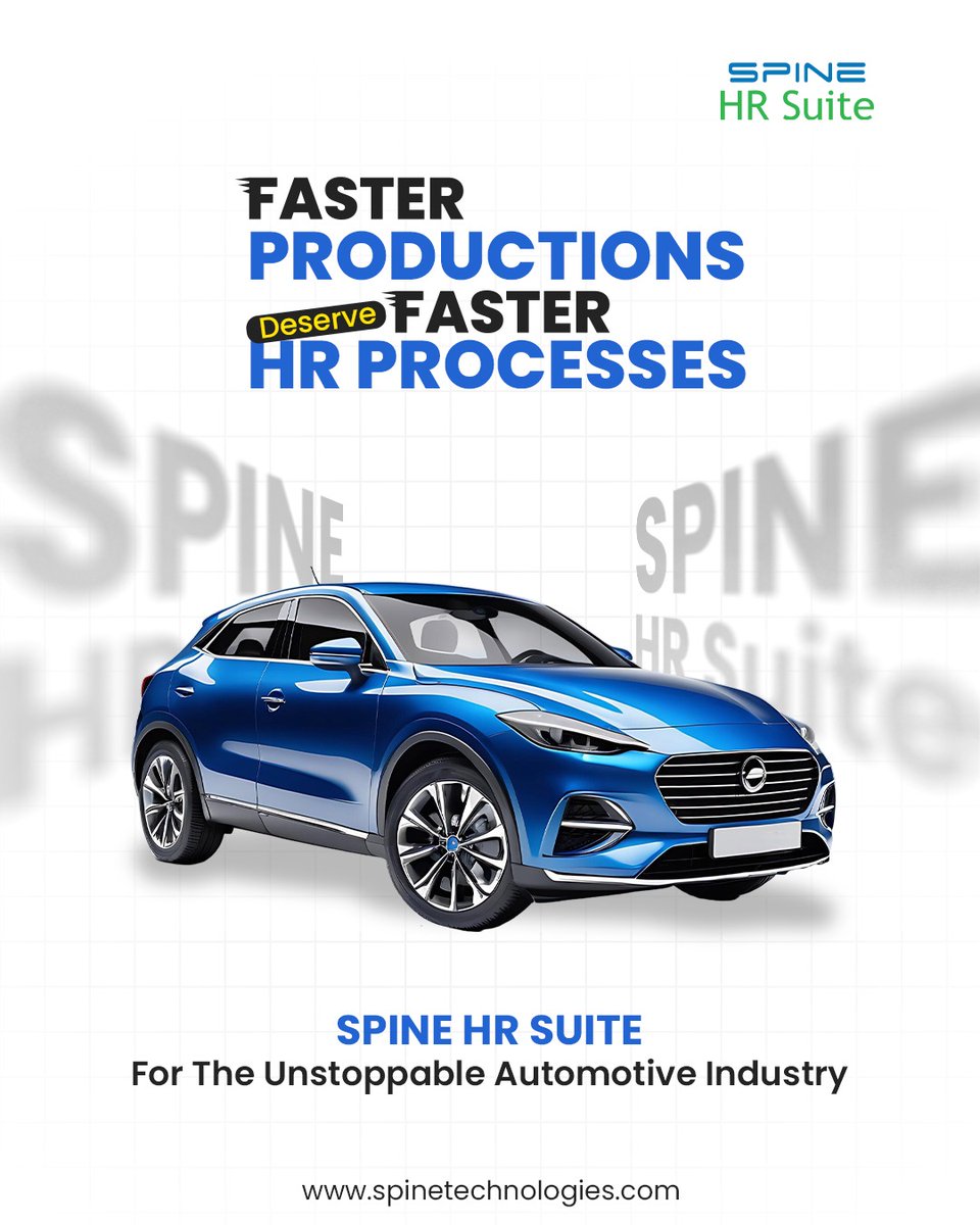 spinetechit's tweet photo. The automotive industry runs on precision, speed, and efficiency. Your HR should too.

Spine HR Suite simplifies attendance, employee data, and everyday HR processes—keeping your workforce connected and moving forward.

#AutomotiveIndustry #HRMS #SpineHRSuite https://t.co/vpS6BxwRmK