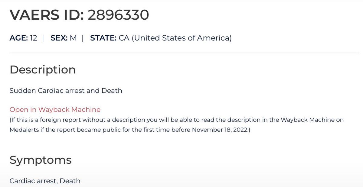 VacSafety's tweet photo. A 2 year old girl. Dead the day after a COVID shot and a flu shot.

A 12 year old boy. Cardiac arrest and death more than two months after his fifth COVID dose.

These are VAERS reports @MaryBowdenMD brought to light this week. Dr. Bowden did not invent these reports. She refused to scroll past them.

A schedule can survive a bad headline. A child cannot survive a dose that never should have been given.

Protect the children, or protect the schedule. This week the reports made those two things look different.