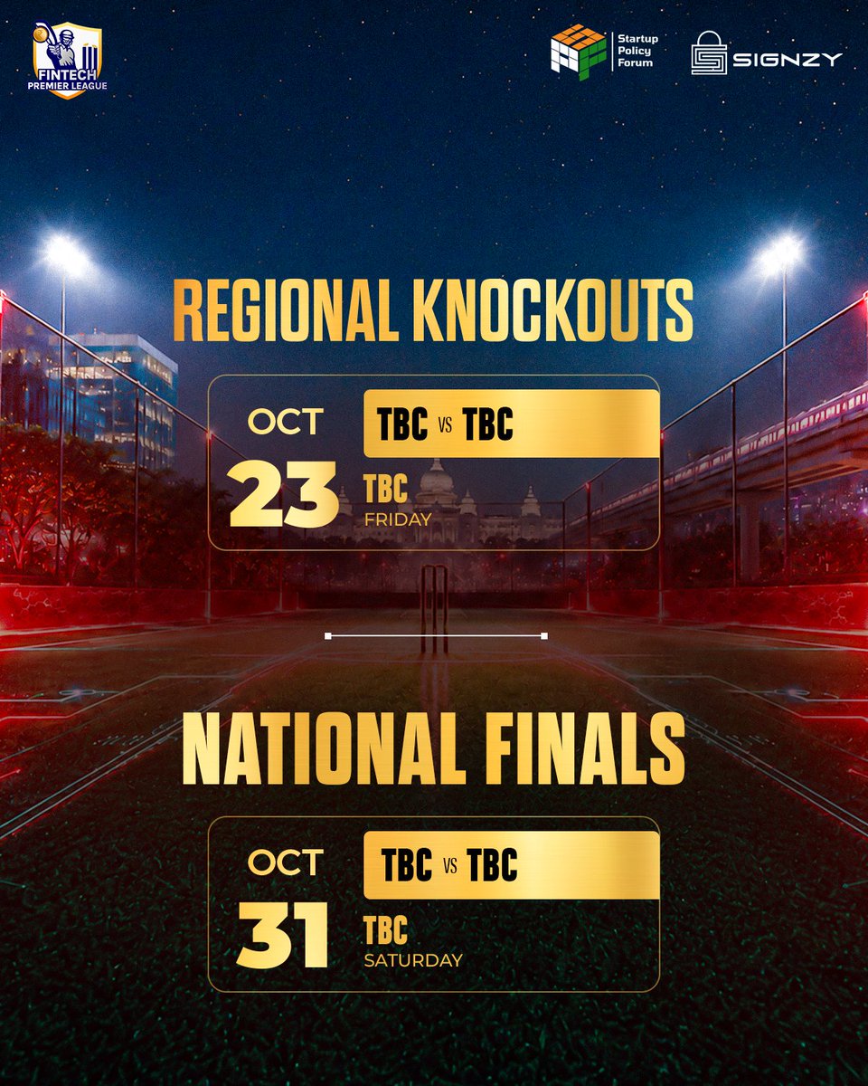FintechOnPitch's tweet photo. The South gets its game plan 👀
Fixtures are revealed, matchups are set, and the stage is ready ⏩
Let the battle begin 💪

@SPF_India @TeamSignzy https://t.co/zQDmsVyTXE