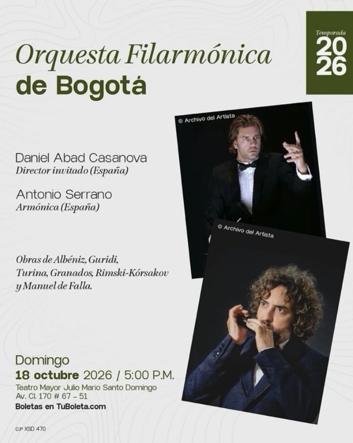 abadcasanova's tweet photo. “Manuel de Falla y sus horizontes”
¡ 18 de octubre !
@filarmonibogota 
@teatromayor https://t.co/x3oyMc1HOP