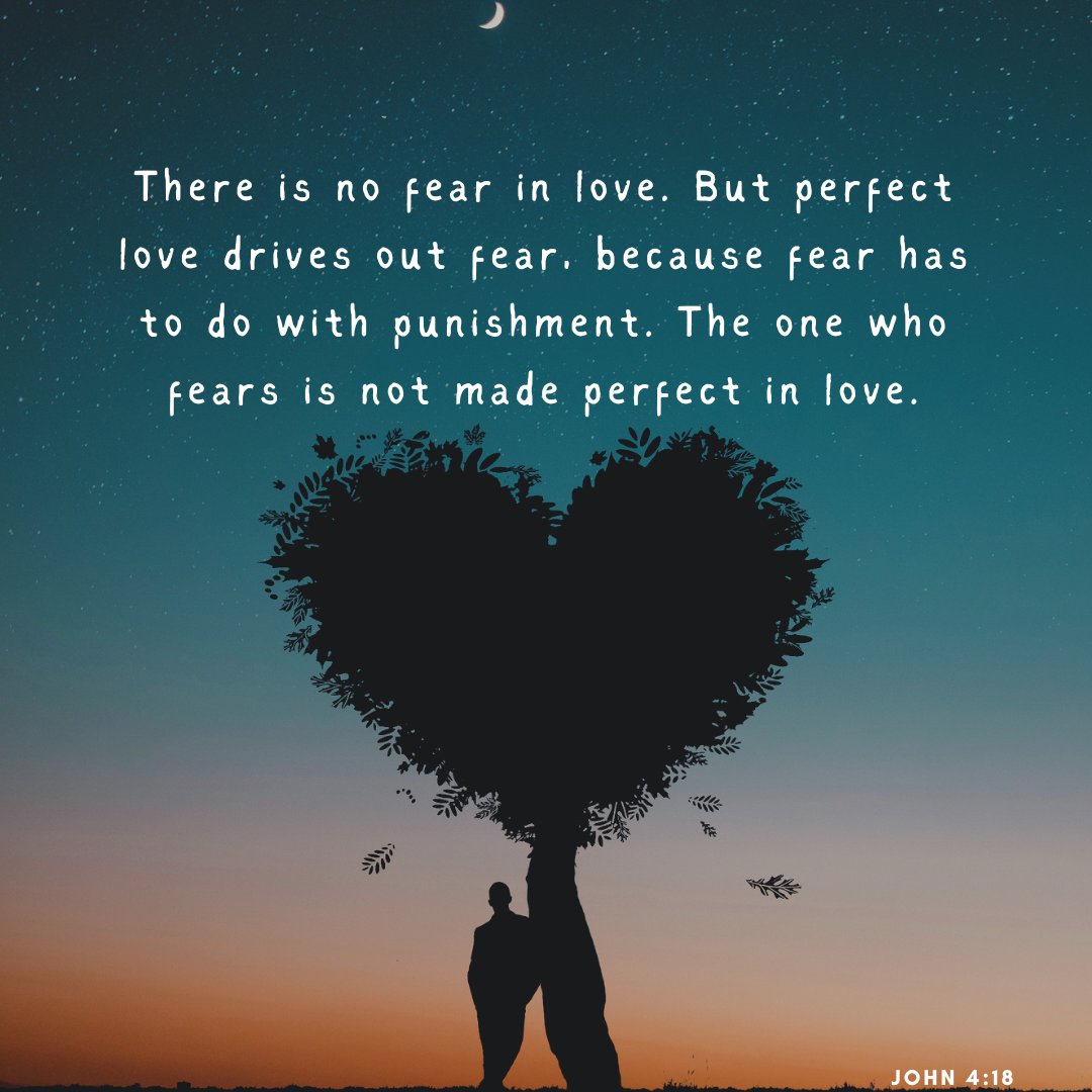 childaidrr's tweet photo. There is no fear in love. But perfect love drives out fear, because fear has to do with punishment. The one who fears is not made perfect in love.John 4:18
Let love lead today—not fear. Give grace freely, and rest in the love God has for you. https://t.co/zZ1M2SHTxQ