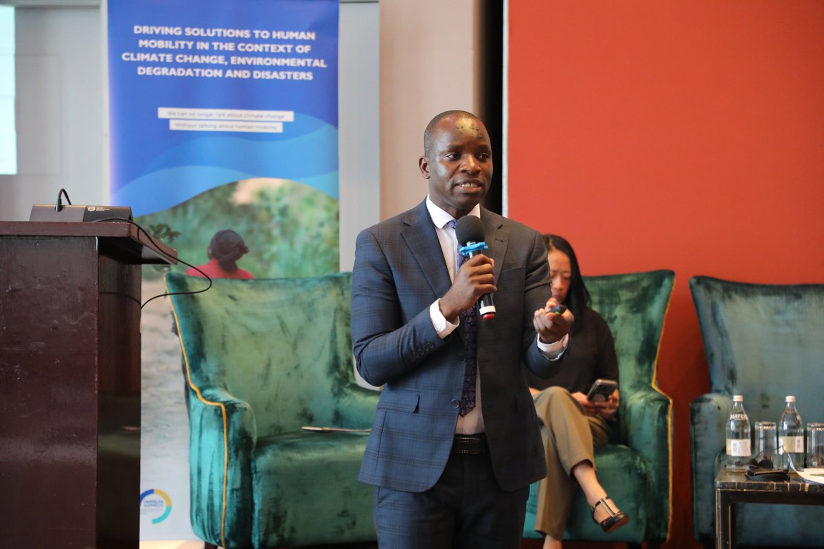 IOM_EHSA's tweet photo. Africa will not be defined by climate vulnerability, but by climate leadership, resilience and a shared commitment to protect people on the move.   

The @_AfricanUnion is advancing the integration of #KDMECC into its Climate Mobility Strategy and Action Plan. https://t.co/dg0PqBTQsP