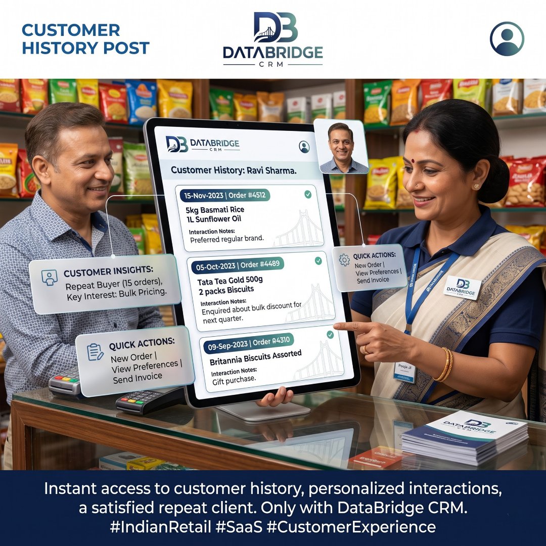Databridge_crm's tweet photo. 👥 Know your customers. Grow your business.

Instant customer history, preferences &amp; interactions — all in one place with DataBridge CRM. 🚀

#DataBridgeCRM #CustomerManagement #CRM https://t.co/5iHHPtkS4n
