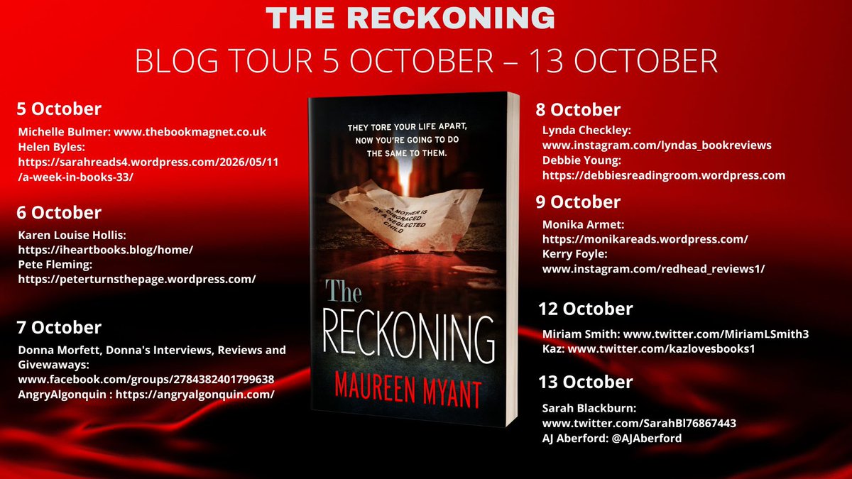 thebookmagnet's tweet photo. It’s the opening day of the @HobeckBooks #BlogTour for #TheReckoning by @maureenmyant 📖 
Visit my blog to read my review of the fantastic fifth book in the Glasgow Southside Crime Series:
https://t.co/mz6mM7K5yH https://t.co/2XskkCJgA0
