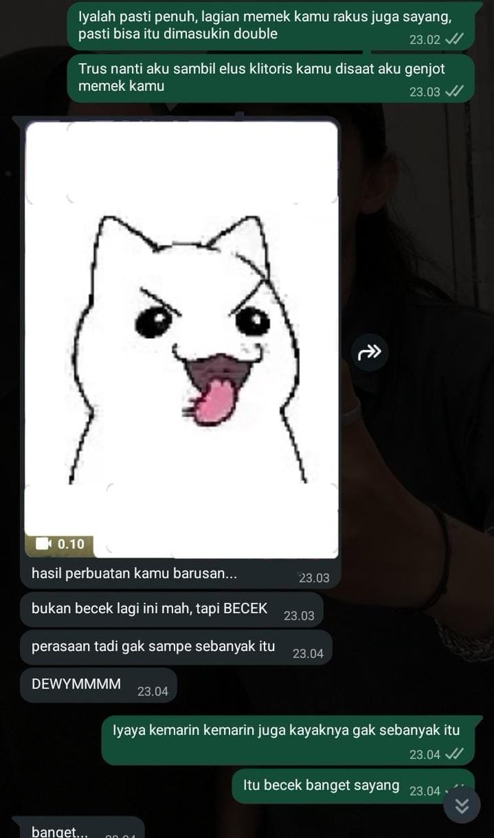 morscelz's tweet photo. Percakapan malam aku dan cewekku, aku suka deh kalau dia turn on trus ngirim video dia habis colmek :3 https://t.co/5EFnPaHK75
