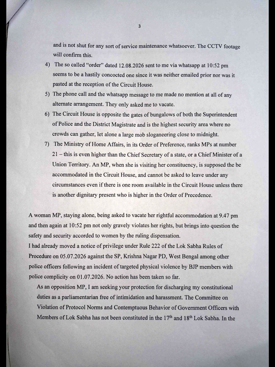 MahuaMoitra's tweet photo. Hello @ombirlakota @loksabhaspeaker - after Gyanesh you will be next constitutional authority to face the music. Pls do your job. It’s been 2 months. Refer matter to Privileges Committee ASAP. Thank you. https://t.co/HmKICWfXp3
