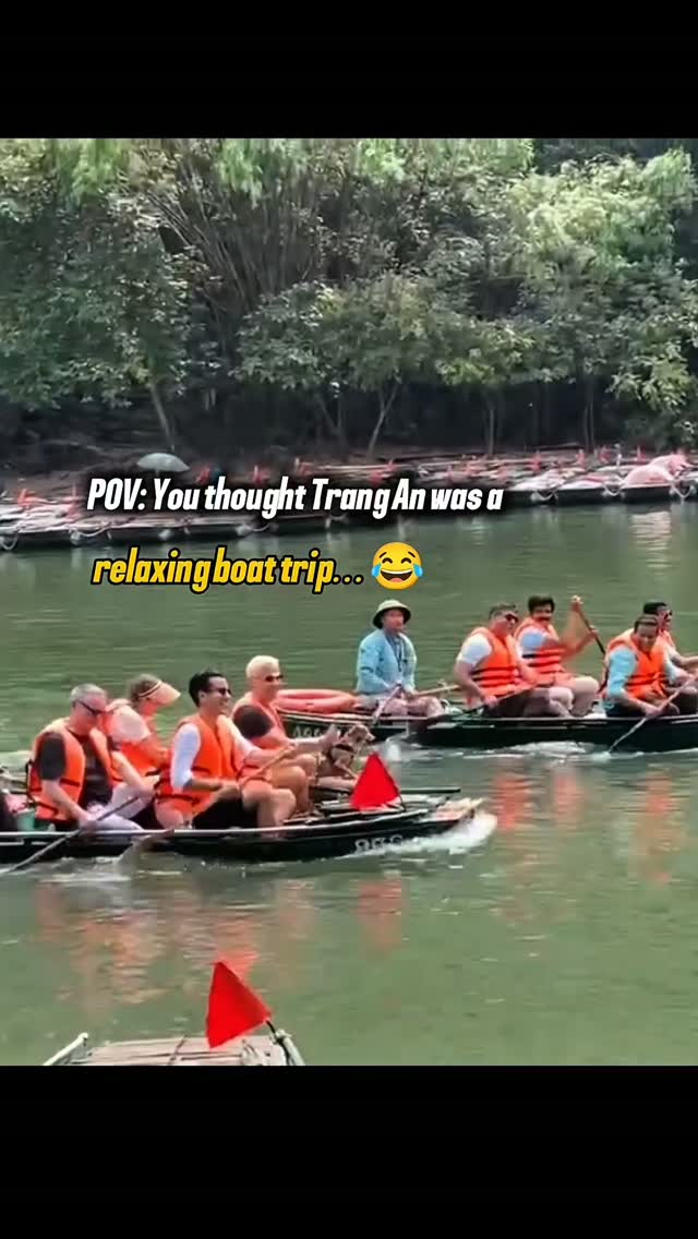 DkLucia's tweet photo. Peaceful Trang An boat ride? Not when two boats turned it into an unofficial race. https://t.co/ApgcCc8EwG
