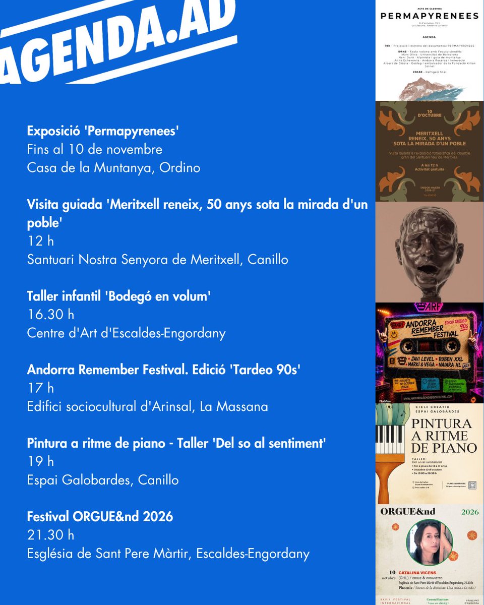 AgendaAD's tweet photo. @GovernAndorra @canillo_andorra @ComuEncamp @ordinoesviu @comudelamassana @AndorraCapital @comusantjulia @comuee @andorraworld_ad Tota la informació 👉 https://t.co/YmjQAbT0gt https://t.co/LIptcCU47t
