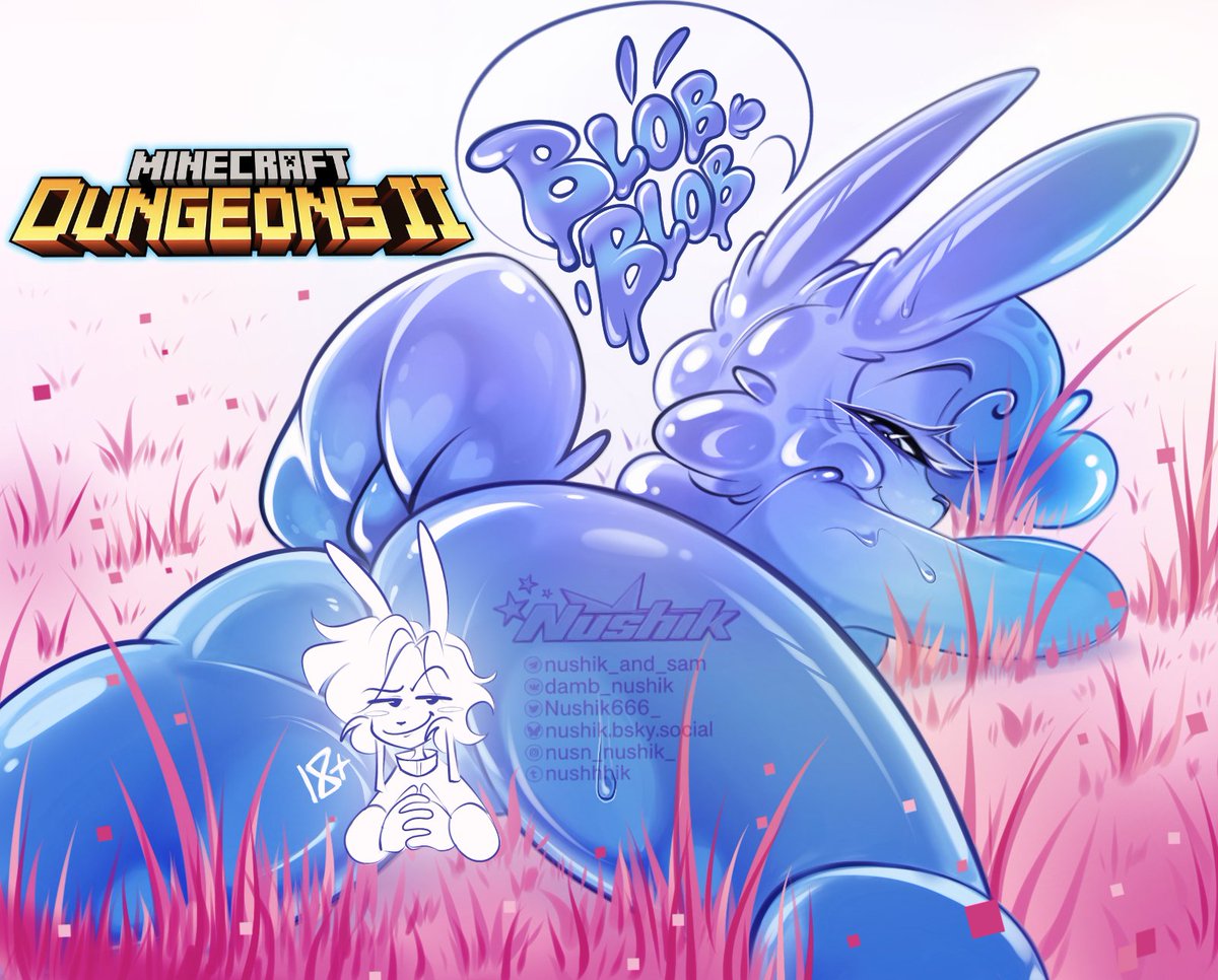 Nushik666's tweet photo. 🐇🐇🐇 ops...

#minecraft  
#digitalart
#furryart https://t.co/P3i6lncx9f