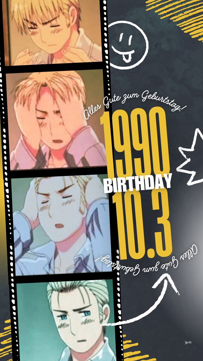 YlDzsnw's tweet photo. 🌍👢10月生まれ🎂
#HappyBirthday 
#誕生日おめでとう 

🇨🇳「十月一日出生」
#生日快乐

🇩🇪「Geboren am 3. Oktober」
#Alles_Gute_zum_Geburtstag

🇹🇼「十月十日出生」
#生日快樂

🇦🇹「Geboren am 26. Oktober」
#Alles_Gute_zum_Geburtstag

#国擬人化 #ﾍﾀｶｺ #apヘタリア https://t.co/yNlLSNLPwK