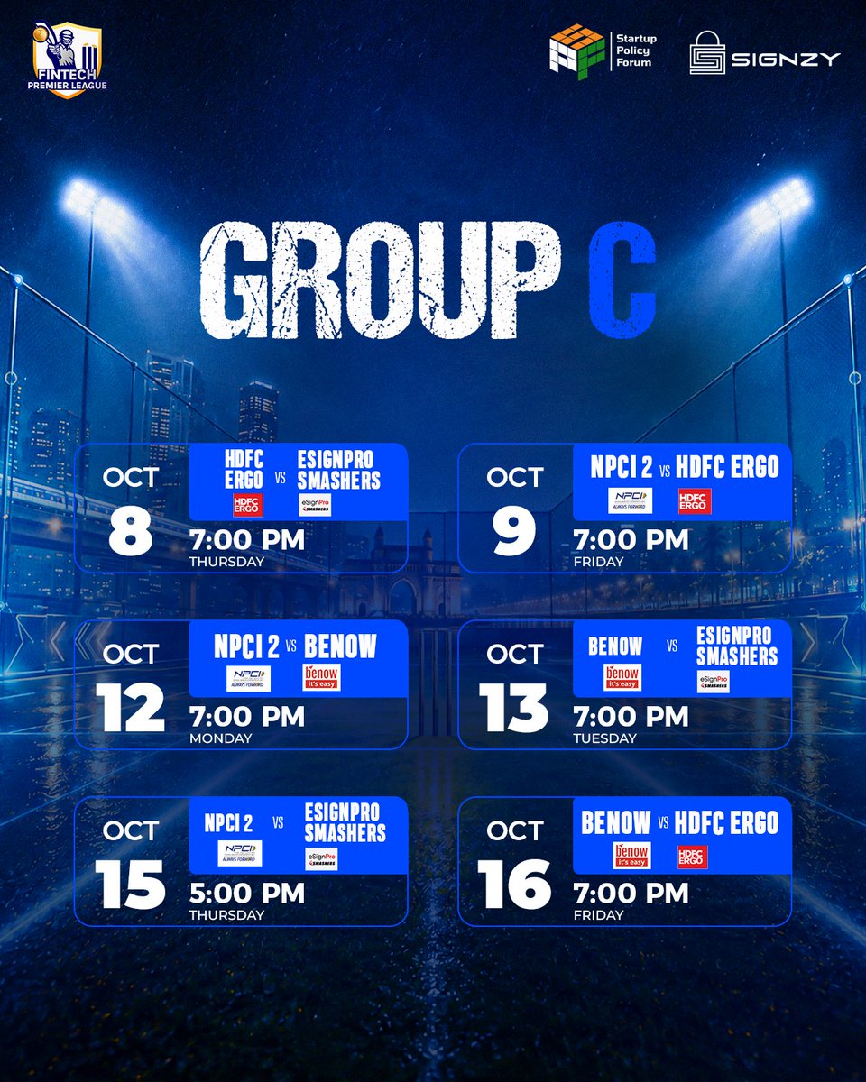 FintechOnPitch's tweet photo. The West is ready to roll 🏏

The fixtures are out! 📆 

Now the countdown to game time begins ⏳

@SPF_India @TeamSignzy https://t.co/O28qyZQ16C