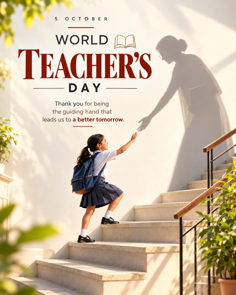 the_globalicon's tweet photo. 🎓💡 The world keeps changing, but the value of a great teacher never fades.

This World Teachers’ Day, let’s celebrate educators who embrace new ideas, inspire lifelong learning, and prepare students to navigate an ever-changing future.

#WorldTeachersDay #TeachersDay #Education https://t.co/kzk904hFjX