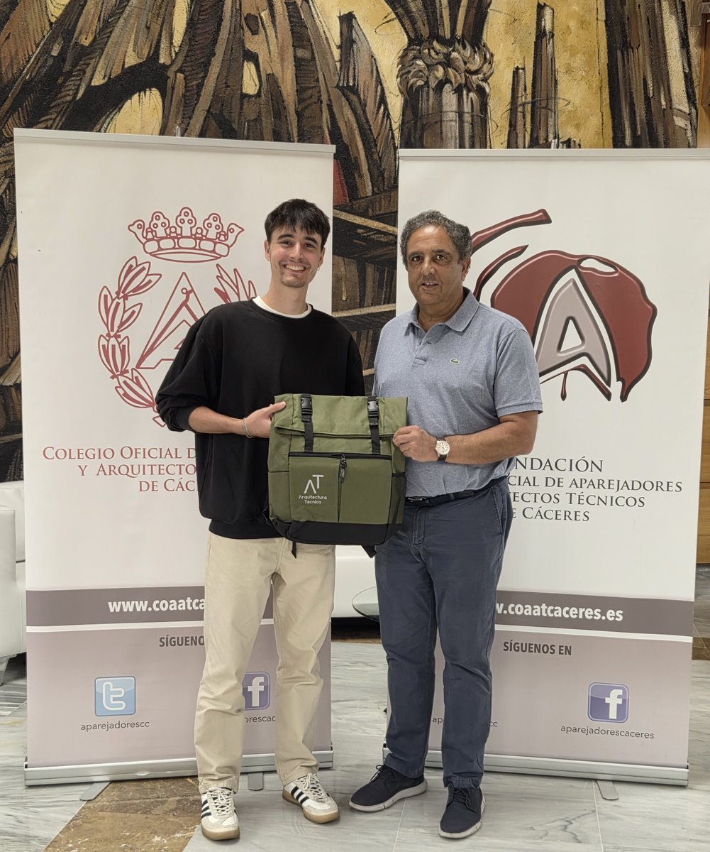 aparejadorescc's tweet photo. El PFG🏛️“Levantamiento arquitectónico y estudio patológico de la Torre Espaderos de Cáceres” realizado por César Cotallo, de la Escuela Politécnica de Cáceres de la UEx🎓, ha conseguido el 3 Premio🏆de los VIII Premios a Proyectos de Fin de Grado del CGATE

¡Enhorabuena, César!👏 https://t.co/OJ9OHFfxf8
