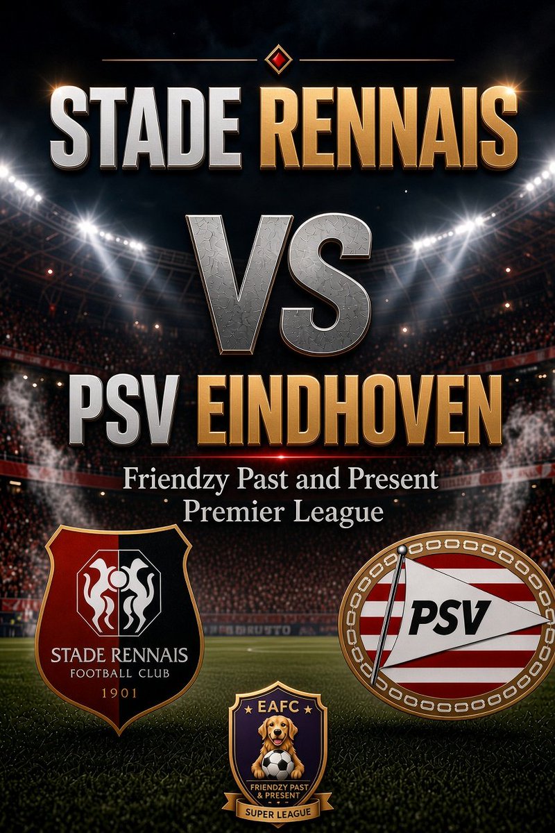 FitzyTheBard96's tweet photo. Week 1 of the #FriendzyPnP is here, kicking off on livestream with @Friendzy2806 commentating over the opening fixtures 🎙️

A tough start against @Ilkay8Silky and his PSV side.
Let's hope the @staderennais side spearheaded by @lepaul9 can bring home the win.

 Allez Rennes!🔴⚫ https://t.co/AclYtjeB6Z
