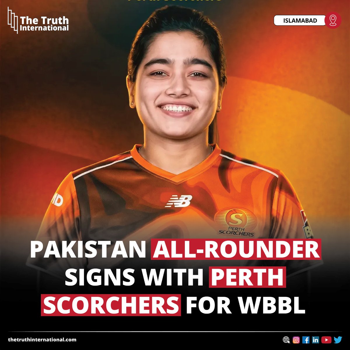 ttimagazine's tweet photo. Pakistan All-Rounder Signs With Perth Scorchers For WBBL
FIND MORE: https://t.co/nk1eWkZXel
#Pakistan #AllRounder #Signs #PerthScorchers #WBBL #TTI https://t.co/OYPORnJ9Hi
