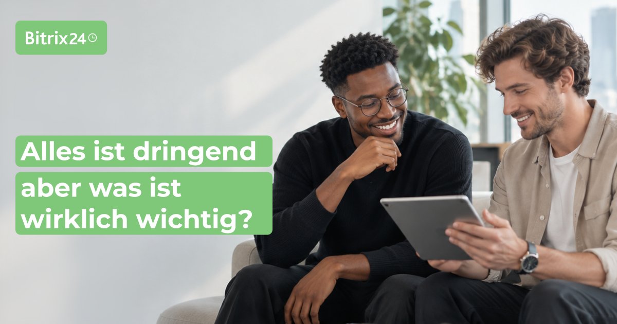 Bitrix24De's tweet photo. Wenn alles Priorität hat, hat am Ende nichts Priorität.

Eine klare Reihenfolge hilft dabei, sich auf das zu konzentrieren, was wirklich zählt – statt ständig nur auf das nächste „Dringend!“ zu reagieren.

Wie setzt ihr Prioritäten im Arbeitsalltag? 
#bitrix24 #Produktivität https://t.co/DrHpsKbqXn