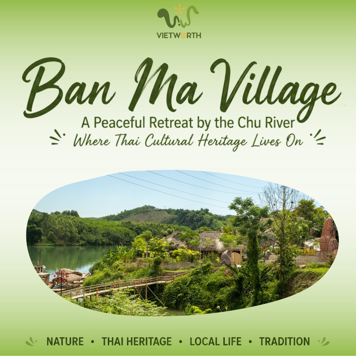 homarg31's tweet photo. Wake up to birdsong and golden rice fields in Ban Ma Village. Escape the crowds, explore Thai culture, savor local flavors, and soak in the quiet beauty of Thanh Hoa’s mountains and Chu River. https://t.co/6IRyEHyFeF