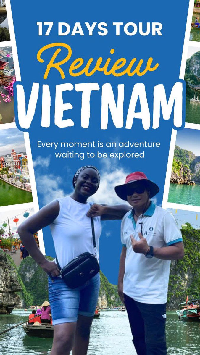7RolandoAleman's tweet photo. Thank you, Christina, for joining our unforgettable 17-day Vietnam discovery. We’re honored to be part of your journey. Book your Vietnam adventure with Authentic Adventures Vietnam today. https://t.co/d9v3z8Y6mz