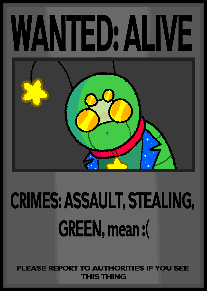 Ghostycheese's tweet photo. Alien Hank is wanted? That's crazy https://t.co/q5LJGDOXYq