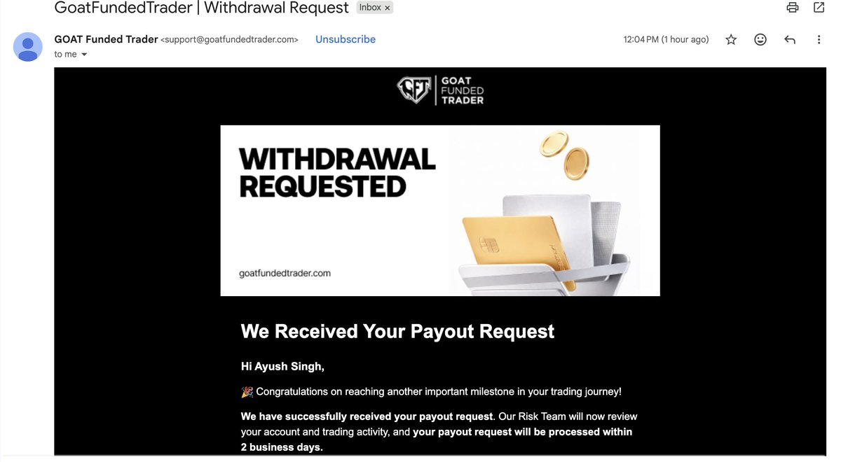 akxhatfx's tweet photo. 7th payout requested from GFT today. 🔒

6 payouts already received from the same $5K account.

No shortcuts, no rule-breaking — just sticking to the rules and doing my thing.

Who says GFT doesn’t pay traders? 😂

Let’s see how the 7th one goes. 🤝

@GoatFunded @EdwardXLreal @NazGFT