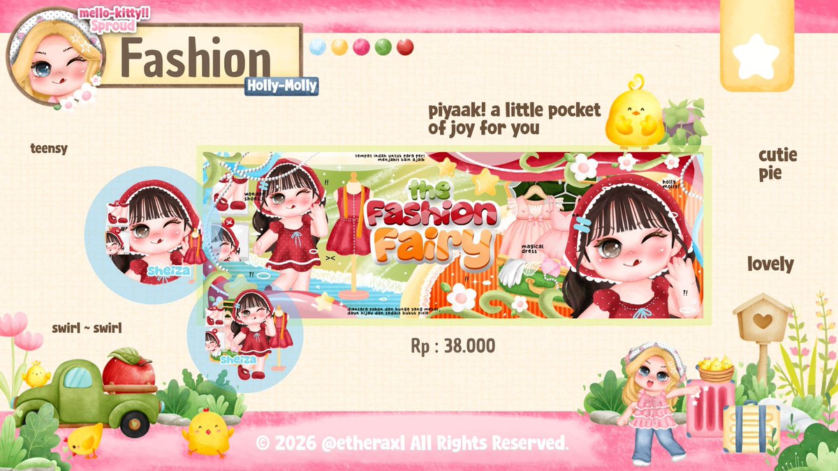 etheraxl's tweet photo. 🍄 hemLLo mello—nions 🧁 ☆゙ ? 𓈄 
help repOst ya! 🧸 #zonauang

GIVEAWAY TIME!!

スウィート 💗!  Ada free tiga layout chibi catalog candy, fashion, dan jumino by request 🍄

 Yang bisa kamu miliki dengan syarat dibawah, scroll down ya!!  ☆ ‧₊˚ https://t.co/h2pvuzr8x3