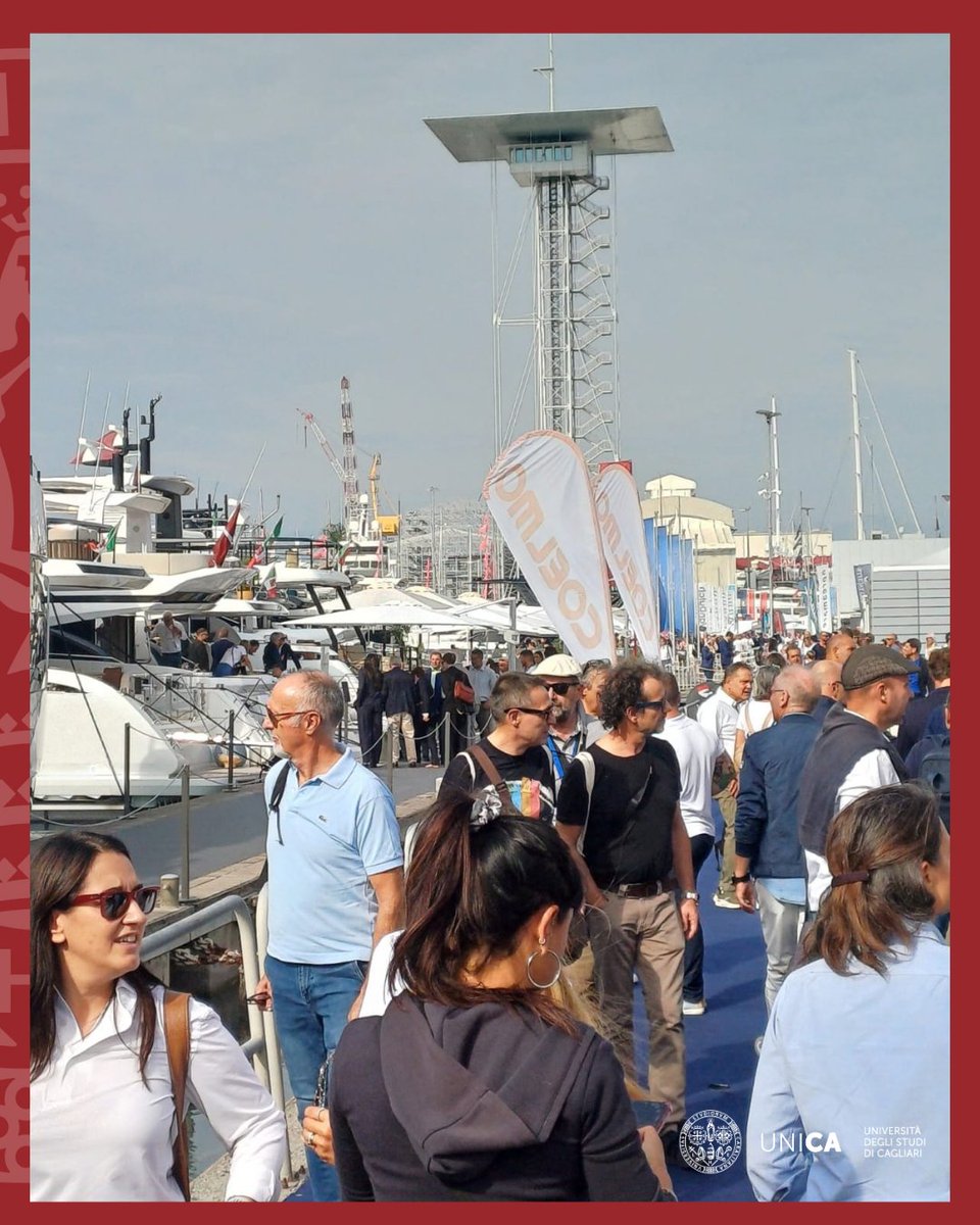 univca's tweet photo. 🌊UniCA è al 66° Salone Nautico di Genova! Presentiamo ad Olbia (con UniOlbia) i corsi in Ingegneria Navale e Tecnologie Industriali Elettriche e Aeronautiche.   🔮 Dal 2027 al via la Magistrale in Ing. Navale a Cagliari!   
#UniCa #SaloneNautico #Olbia #Nautica https://t.co/kiYjJhD4rB