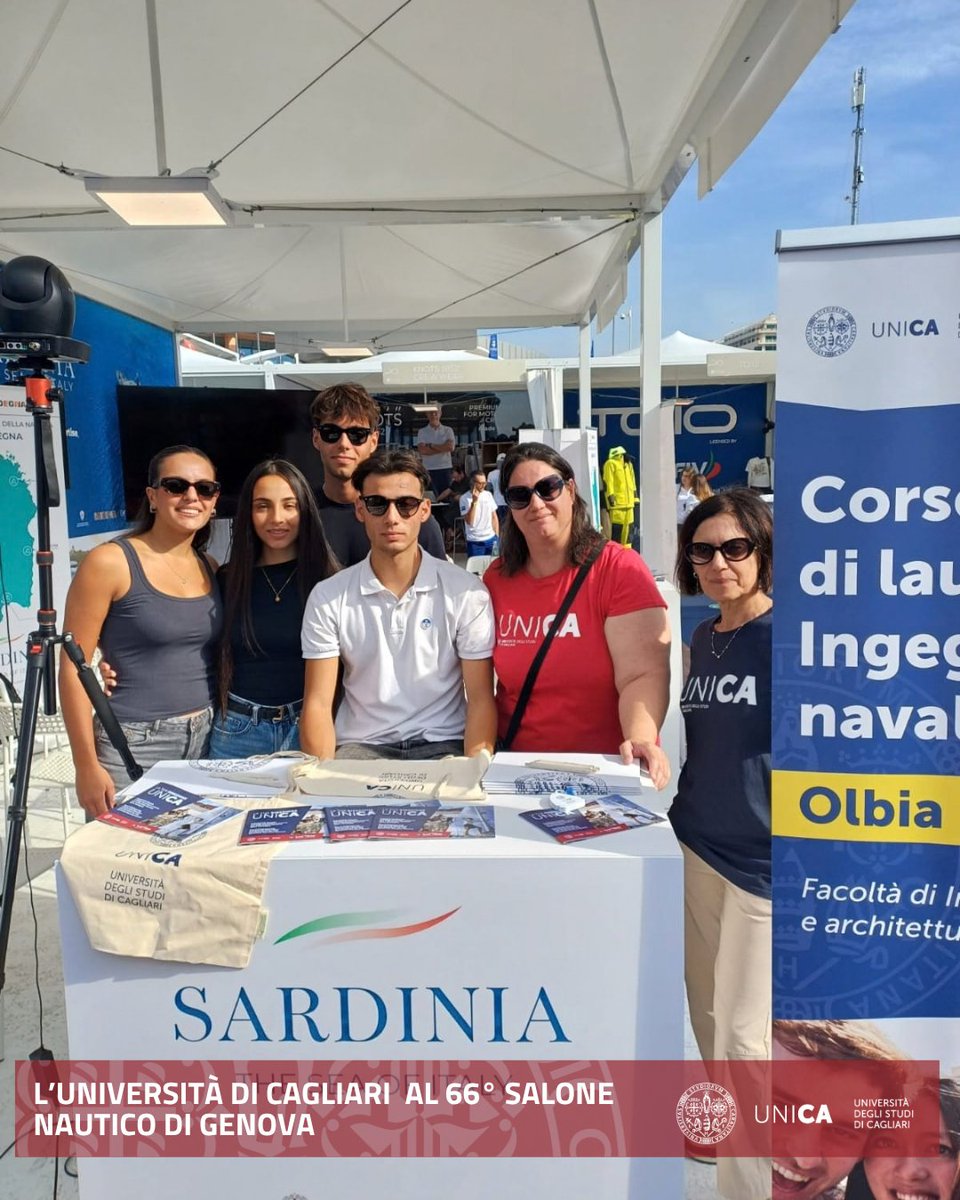 univca's tweet photo. 🌊UniCA è al 66° Salone Nautico di Genova! Presentiamo ad Olbia (con UniOlbia) i corsi in Ingegneria Navale e Tecnologie Industriali Elettriche e Aeronautiche.   🔮 Dal 2027 al via la Magistrale in Ing. Navale a Cagliari!   
#UniCa #SaloneNautico #Olbia #Nautica https://t.co/kiYjJhD4rB