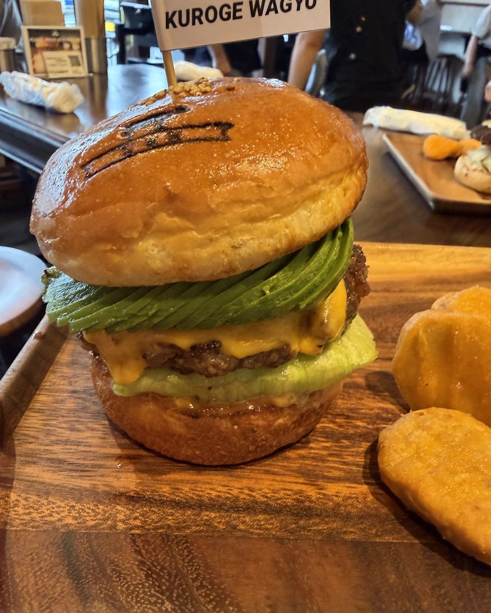 www_k_station's tweet photo. Avocado, cheese & fresh lettuce with the Wagyu patty of your choice. 🥑🍔 Choose classic Kuroge Wagyu or upgrade to Kobe Beef or Matsusaka Beef at our Kyoto Station location. 🇯🇵🥩
#WagyuBurger #KyotoFood #KobeBeef #MatsusakaBeef #JapaneseWagyu https://t.co/ZGZBIUUUXx
