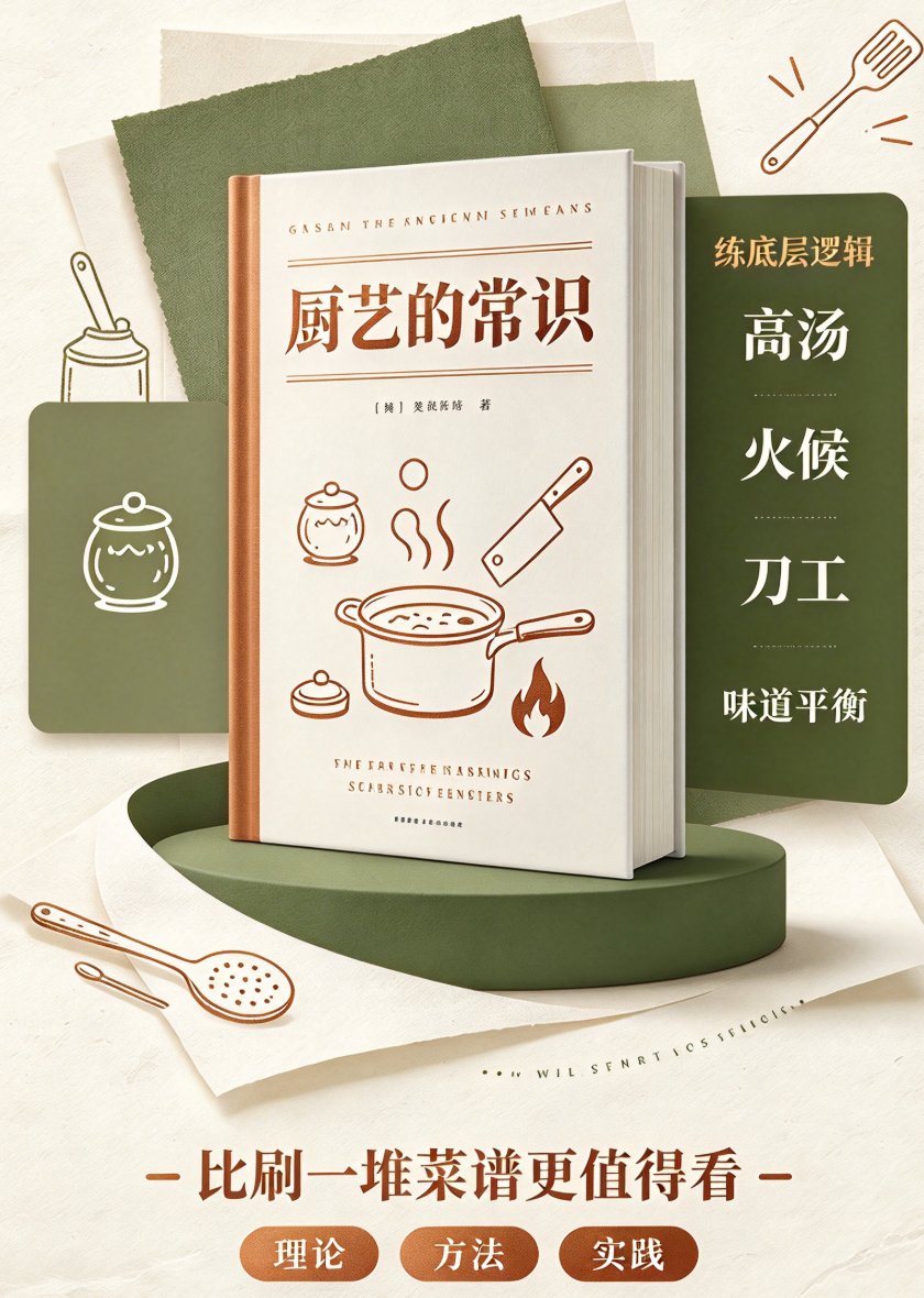 aoteman1can's tweet photo. 做饭总是差点意思？问题可能根本不在菜谱。🍳

《厨艺的常识：理论方法与实践》不教你死记硬背，而是把高汤、火候、刀工这些厨艺基本功和底层逻辑讲明白。

想真正把饭做好吃，这本比刷一堆菜谱更值得看。
🔗 https://t.co/BDFh2k8FqU https://t.co/lMPDNuhg0a
