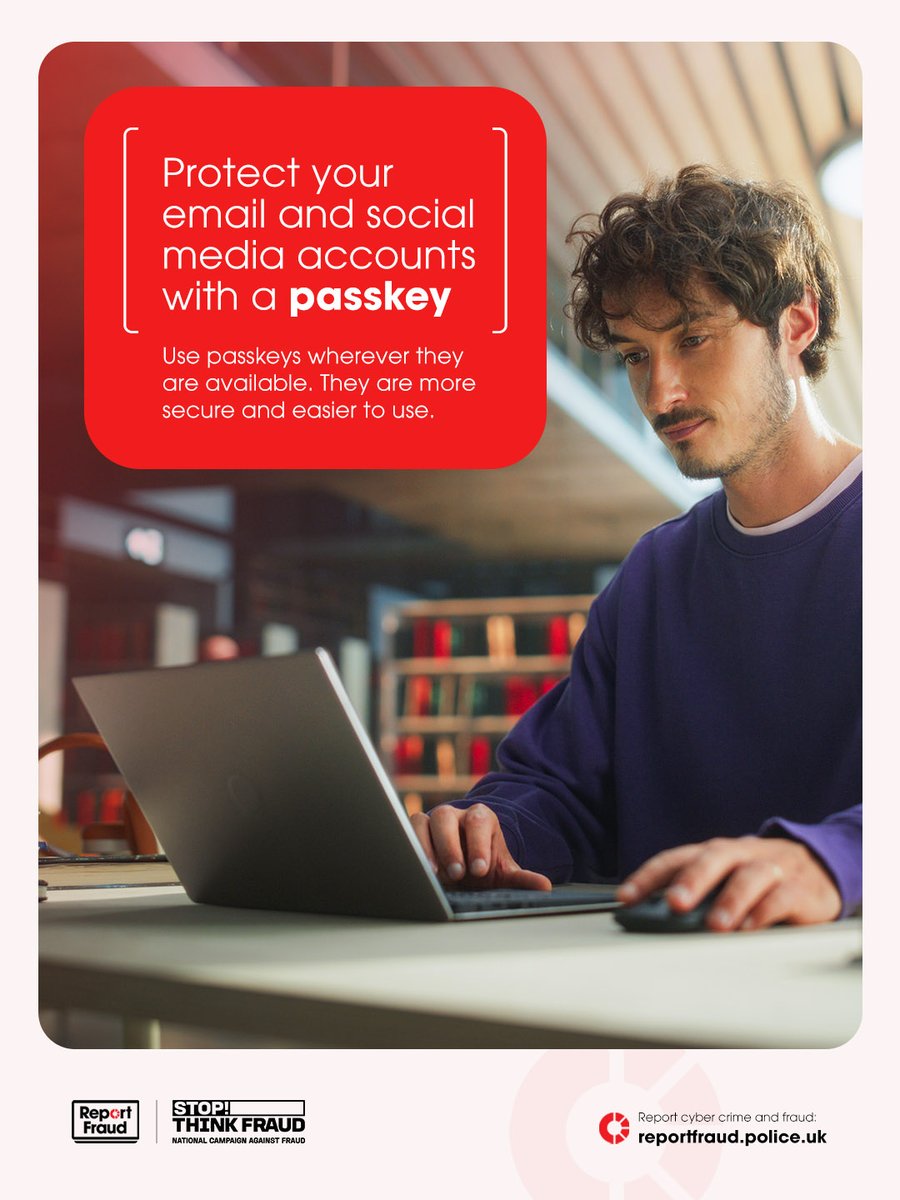 MerPolCyber's tweet photo. 🔐 October is #CybersecurityAwarenessMonth 

🚨 There were 44,355 victims of email and social media account hacking last year.

✅ Protect your email and social media accounts with a passkey.

Find out more: https://t.co/EE2z8hcrRq https://t.co/tbWaLdrIMd