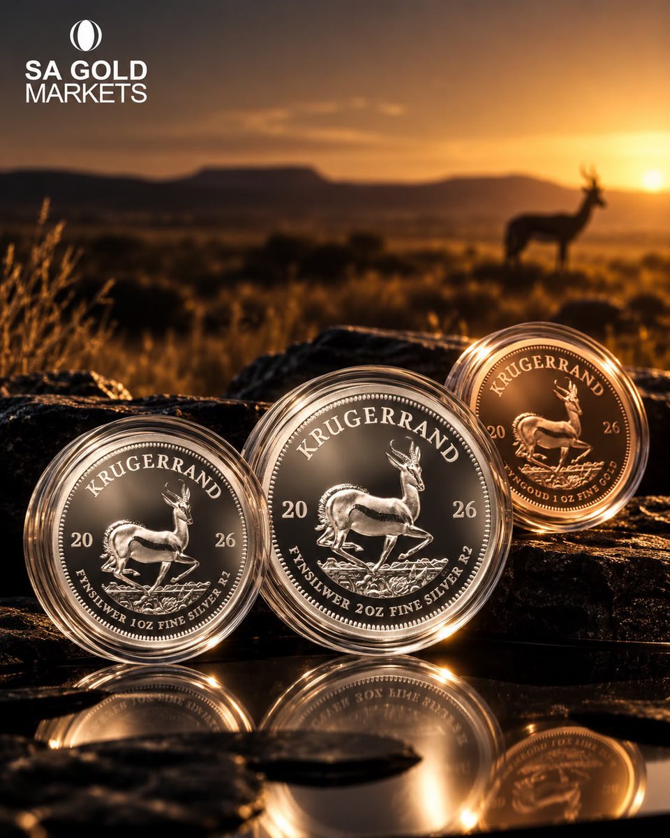 sagoldmarkets's tweet photo. The Krugerrand is one of South Africa’s most recognisable coins. Its familiar springbok design makes each new issue part of a continuing story.
Explore the 2026 silver proof Krugerrands in 1 oz and 2 oz.
Shop Now: https://t.co/qeYbe9GEHG https://t.co/nOEXJQJhZR