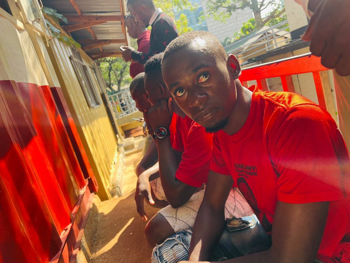 DavidLRubongoya's tweet photo. At City Hall Court earlier, we checked on our comrades Buwembo Habib, Lubega Obed Reign, and the others with whom they were arrested yesterday. Having been heavily assaulted and pepper sprayed, they've been temporarily freed on medical grounds after being referred by City Hall Clinic to Lubaga Hospital for X-ray and other medical examinations. They're of strong spirits. Supporting @NUP_Ug is not a crime!