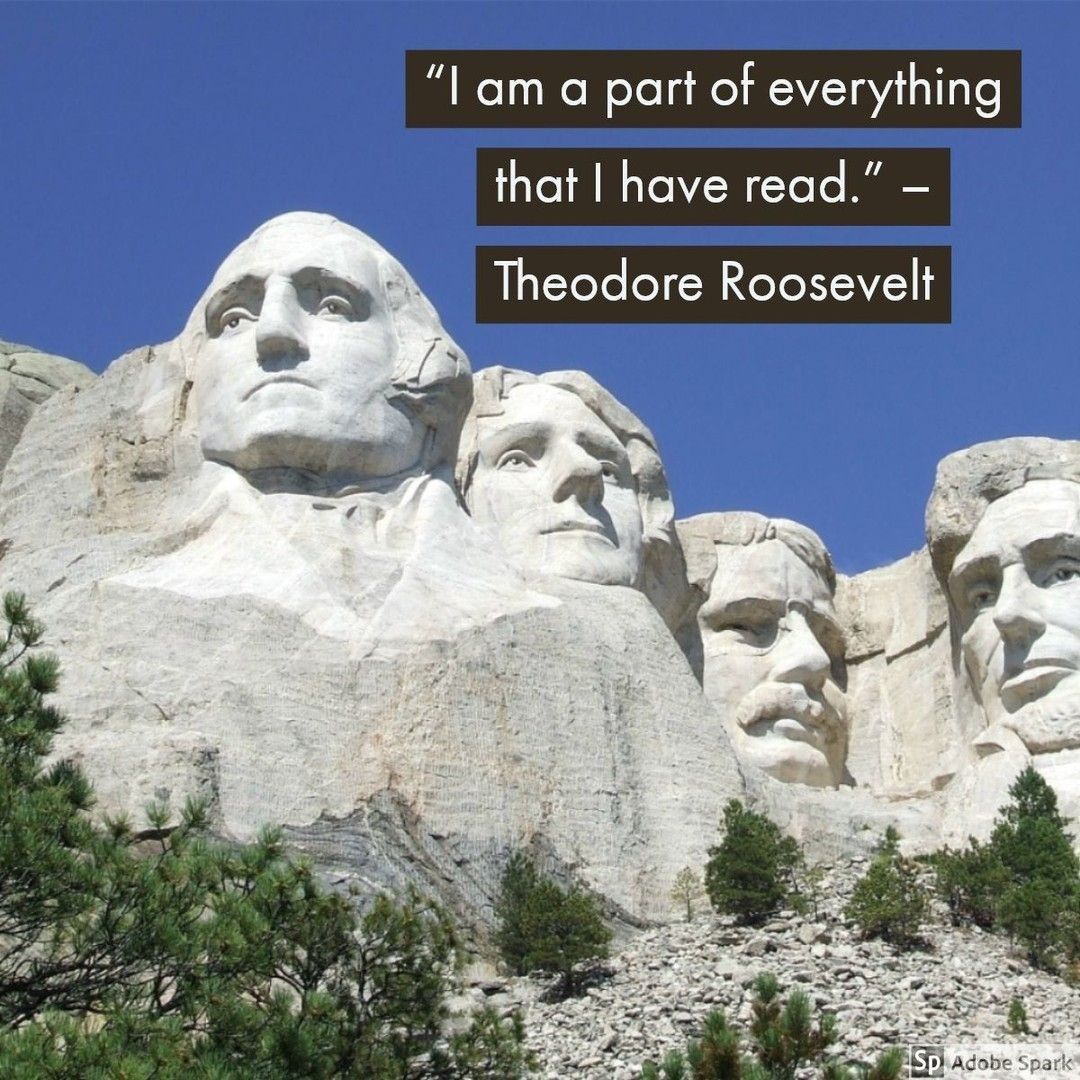 SchoolReading's tweet photo. Quote of the day: “I am a part of everything that I have read.” – Theodore Roosevelt
#kidlit #reading #ukedchat https://t.co/SrXLW7VyVx