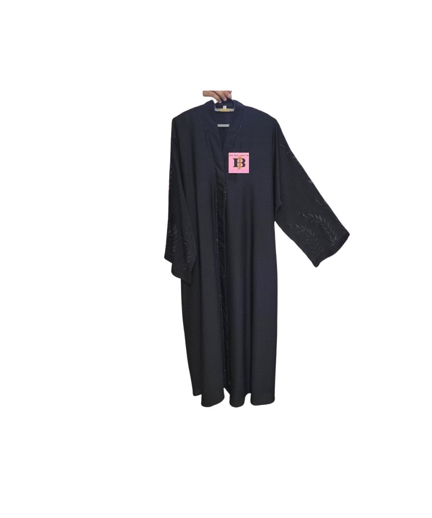 SpMasoom's tweet photo. Elegant Embroidered Bazu Abaya by AMH Abaya Hub | Front Open | Premium Nida Stuff | Steel Buttons &amp; Sleeve Embroidery | Length 56 | Chest 24 | Without Stoller | Rs.4500 | DC Rs.300 Advance | 4% Govt Tax on COD. #AMHAbayaHub #Abaya #EmbroideredAbaya #NidaFabric #PakistaniAbaya https://t.co/q90UeYDM5b