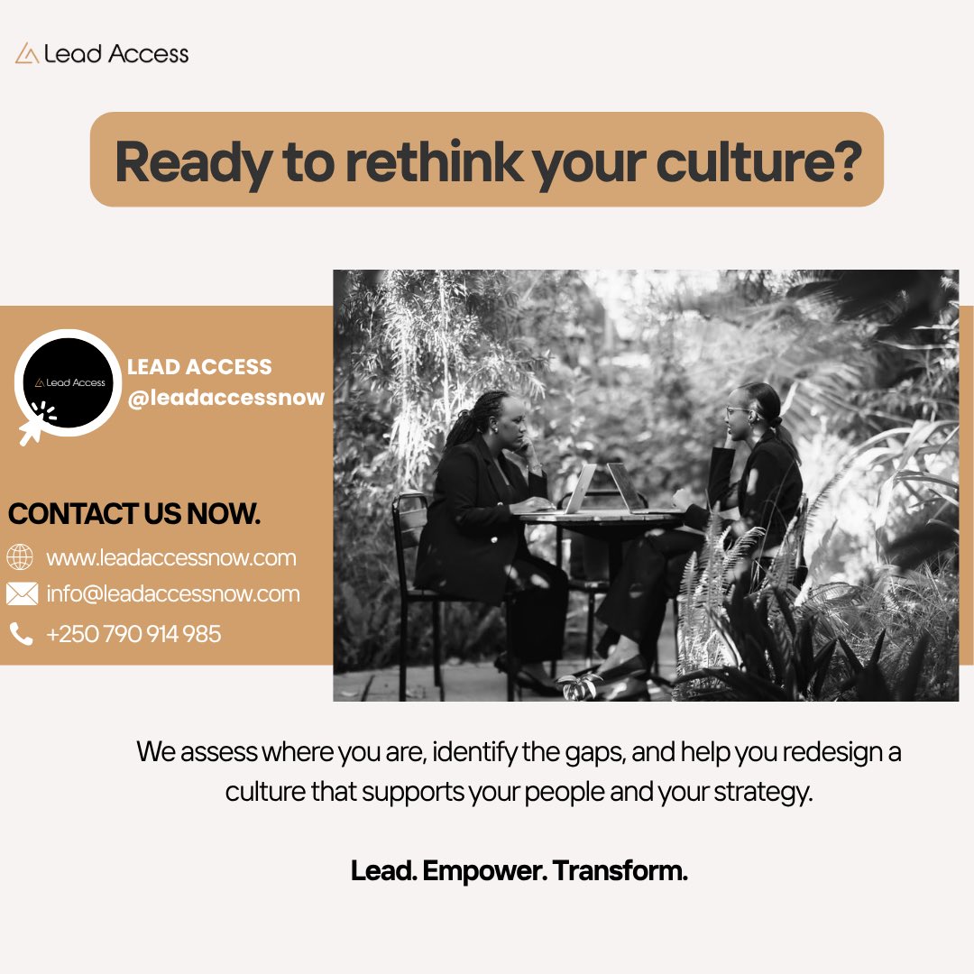 leadaccessnow's tweet photo. A strong company culture doesn’t happen by accident.

What kind of culture are you building?

Looking to strengthen your organisation and its people? 
Contact us through our website. Link in bio.

#LeadershipLens #CompanyCulture #Leadership #WorkplaceCulture #LeadAccess https://t.co/nvLrbFgqhA