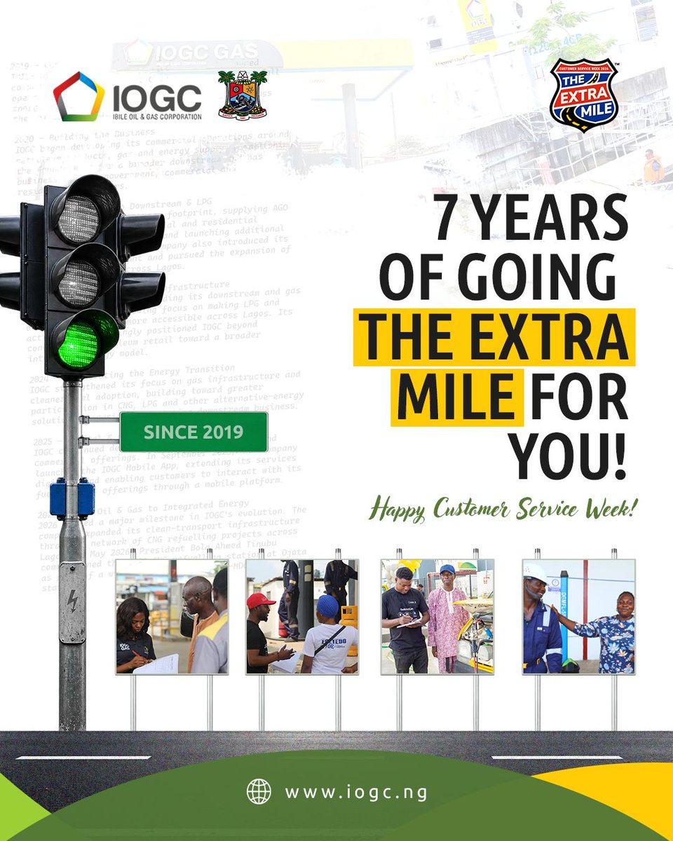 IOGC_NG's tweet photo. For 7 years, we’ve gone the extra mile to deliver experiences that put our customers first. Every interaction, every product line, every litre, every scm, every kilogram is an opportunity to serve better, listen closer, and make a difference. https://t.co/UEApSxoG3A
