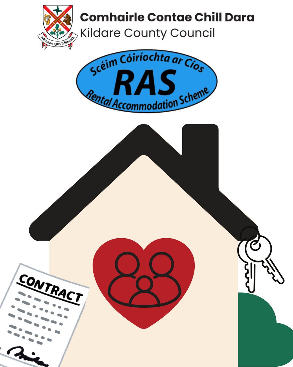KildareCoCo's tweet photo. We are looking for additional properties for the Rental Accommodation Scheme.

Landlords participating in the Rental Accommodation Scheme can benefit from guaranteed monthly payment, long term tenancy agreements and more.

More info: https://t.co/Neyu2fym8r

#Kildare #YourCouncil https://t.co/3NndctPjWu