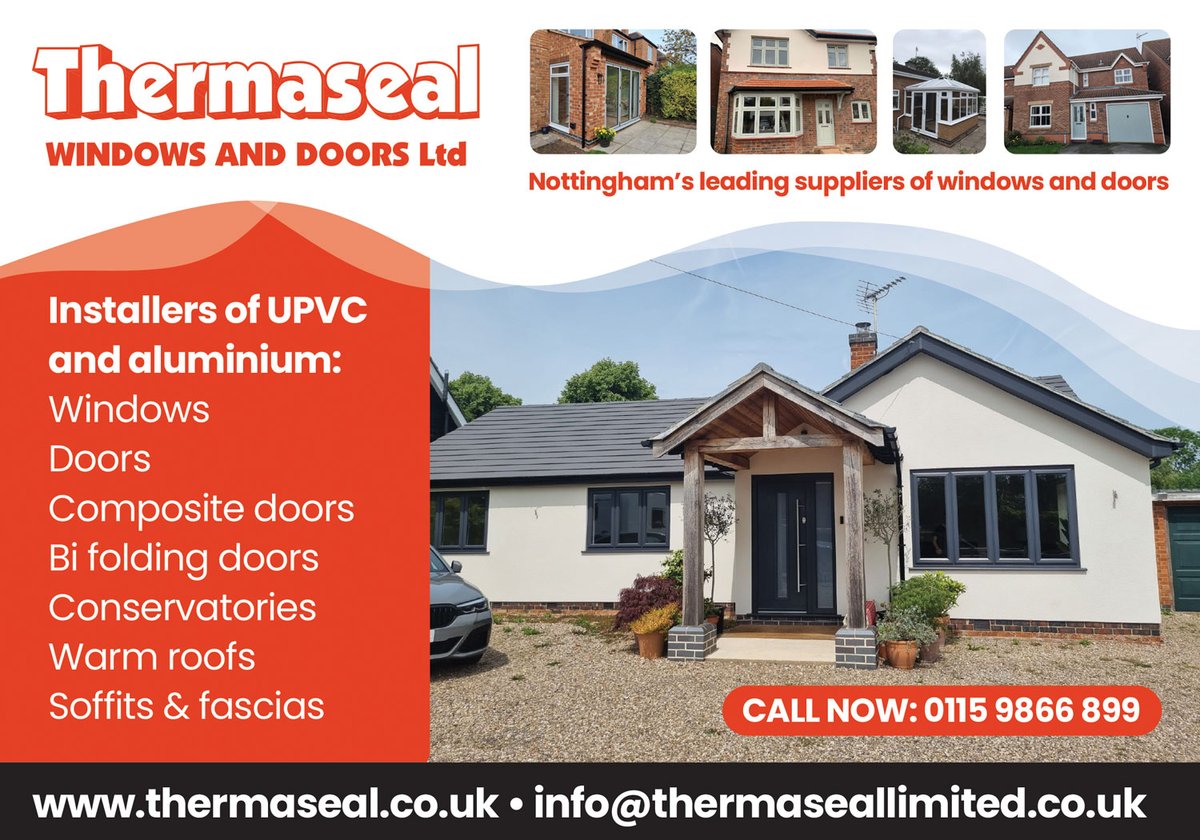 NottsLocalNews's tweet photo. 🪟Thermaseal is a family business near Nottingham Forest football ground, providing over 30 years of experience in supplying and installing high-quality, affordable windows and doors at competitive prices!  #Ad https://t.co/lnlXKFi3LK