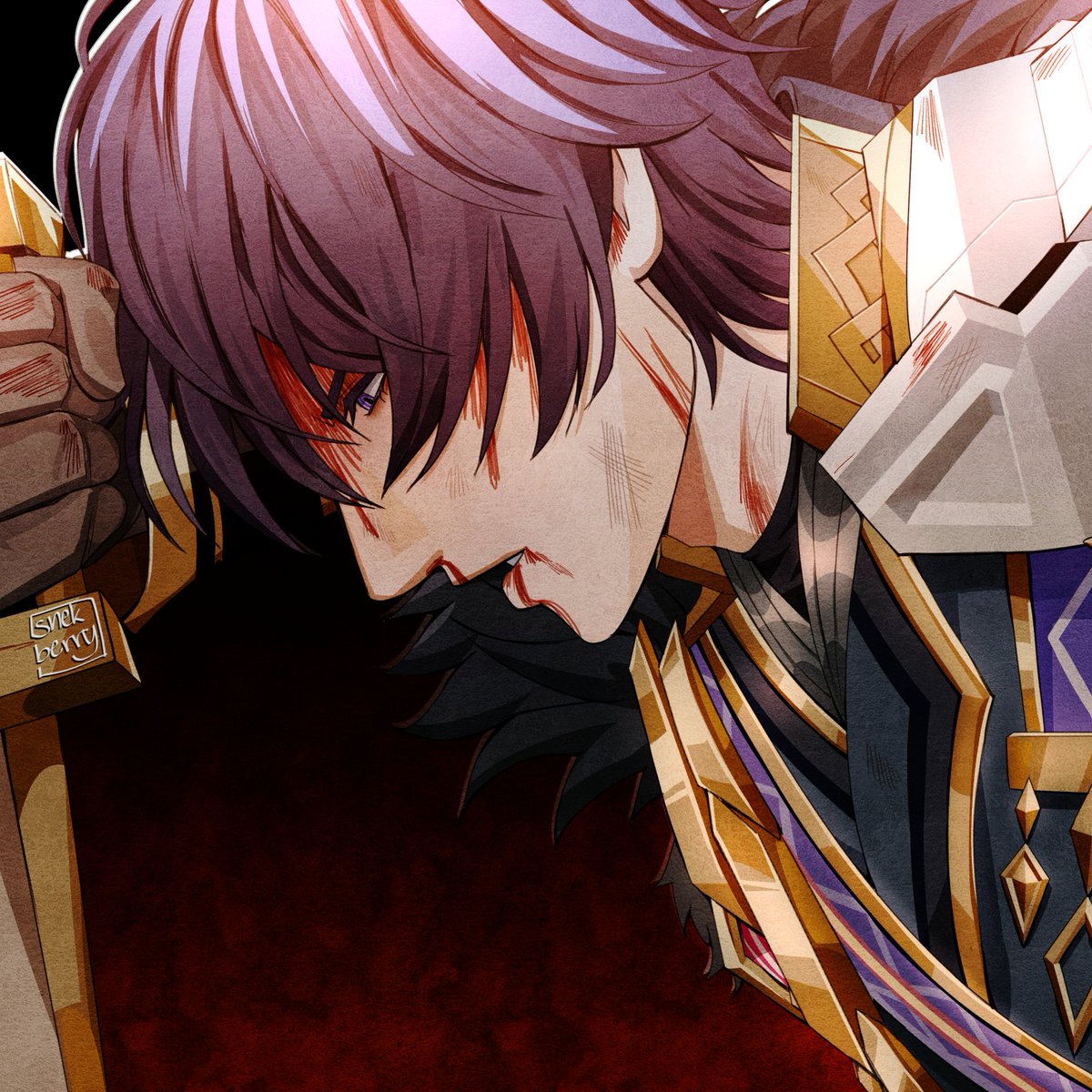 snekberry's tweet photo. I think i accidentally turned into a valeriy fanartist. i just keep drawing him nonstop 😭 

his stoic protective guard dog nature has bewitched me... he's simultaneously so knightly and princely... so outwardly intimidating yet is polite and does not easily resort to violence... https://t.co/t0OzmIxaGK
