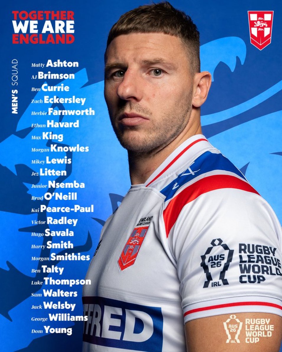 LeagueScenePod's tweet photo. England have named their 23-man World Cup squad to tour Australia in the coming weeks. https://t.co/6sBm3oU55o