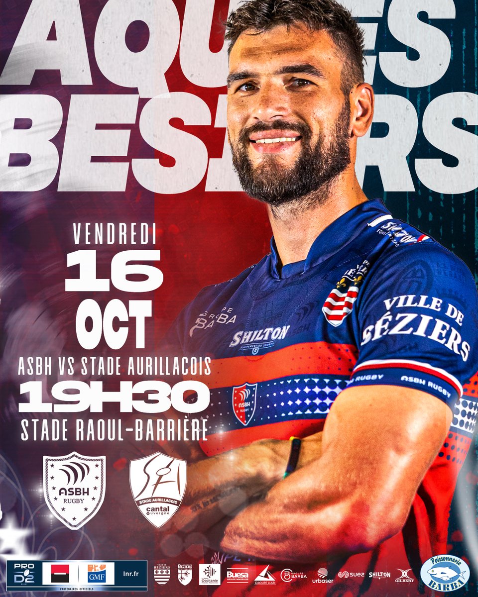 ASBHOfficiel's tweet photo. 🔴🔵 𝗥𝗘𝗧𝗢𝗨𝗥 𝗗𝗘 𝗟𝗔 𝗣𝗥𝗢 𝗗𝟮 !
Prochain rendez-vous à Raoul-Barrière, 𝘃𝗲𝗻𝗱𝗿𝗲𝗱𝗶 𝟭𝟲 𝗼𝗰𝘁𝗼𝗯𝗿𝗲 avec la réception du Stade Aurillacois !

➡ 𝗖𝗼𝘂𝗽 𝗱’𝗲𝗻𝘃𝗼𝗶 𝗮̀ 𝟭𝟵𝗵𝟯𝟬

🎟️ 𝙑𝙤𝙨 𝙥𝙡𝙖𝙘𝙚𝙨 𝙨𝙪𝙧 𝘼𝙎𝘽𝙃.𝙉𝙀𝙏 ! https://t.co/BI0gZwHiOh