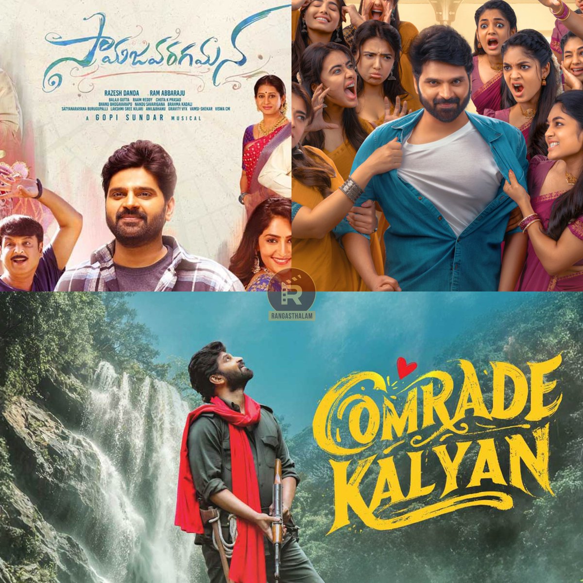 RangasthalamIN's tweet photo. A FAMILIAR PATTERN FOR #SreeVishnu… 
CAN #ComradeKalyan DELIVER AGAIN?

Several other films faced release date changes, but #SreeVishnu came up with an Entertainer HIT.

Now, #ComradeKalyan has been announced for October 9th, with #AK47 moving away from the date. The film will release as a SOLO TELUGU FILM in the coming weekend.

#ComradeKalyan has the potential to become another SUCCESSFUL ENTERTAINER like #Samajavaragamana and #Single…!!