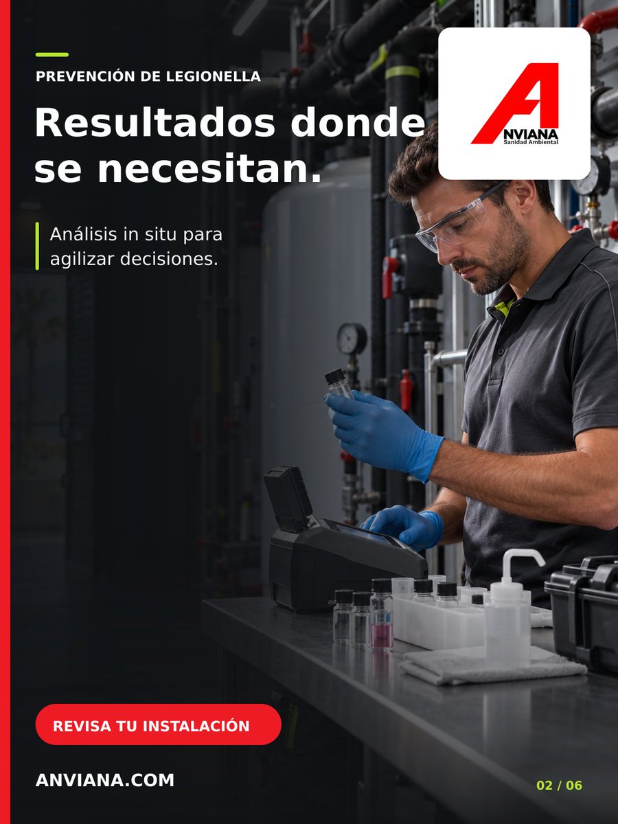 AnvianaSL's tweet photo. Analizar el agua donde se necesita ayuda a decidir mejor. 💧 Anviana cuenta con laboratorio portátil de Legionella. Consulta el control de tu instalación: https://t.co/brUEHqPAtq · 928 772 182. #Anviana #Legionella https://t.co/AYJXFO9Rai