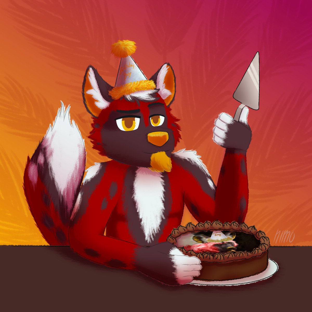 nimoraccoon's tweet photo. Made a lil birthday gift for my friend, and this time even recorded a speedpaint!

#furryart #speedpaint #furry #FurryArtist #birthday #birthdayGift https://t.co/u3h99COuoc