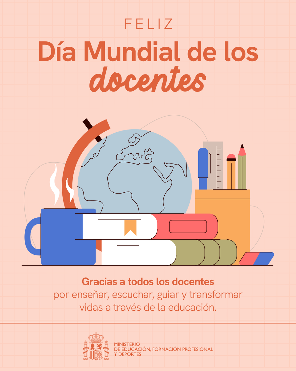 educaciongob's tweet photo. Detrás de cada aprendizaje hay un docente que acompaña, orienta e inspira.

En el #DíaMundialDeLosDocentes reconocemos su labor en aulas, centros y espacios donde se aprende.

Gracias por enseñar, escuchar, guiar y abrir futuro.

#Educación #Docentes https://t.co/5nqClPIJx5