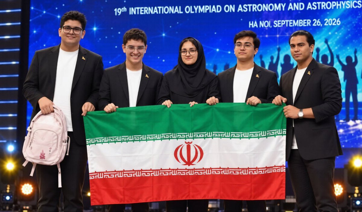 DailyIranNews's tweet photo. BREAKING 🚨 

Iran has been Crowned World Champion for the Third Consecutive Year after Winning Five Gold Medals at the International Olympiad in Astronomy and Astrophysics

South Korea and India ranked second and third, respectively. https://t.co/9YMAKcuQUa