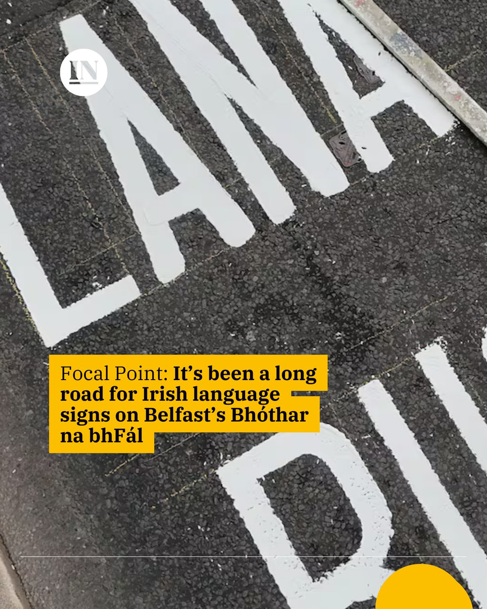 irish_news's tweet photo. It’s been a long road for Bhóthar na bhFál (Falls Road).

Breis is 20 bliain in the making, ach faoi dheireadh thiar thall (but at long last), bilingual signage is appearing along Bóthar na bhFál.

Read more: https://t.co/tXFmPMwhoS https://t.co/jX86sKq0ni